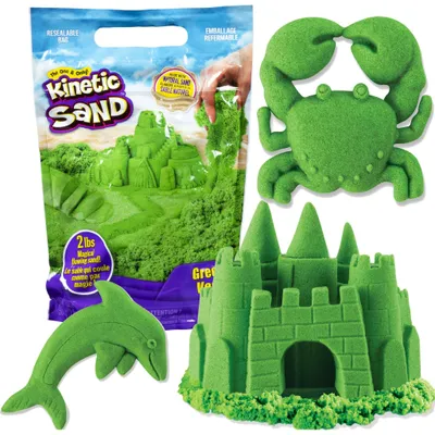 Obrázek produktu pro Kinetický pytlík na písek magic sand green - pro kreativní hru na písku v interiéru