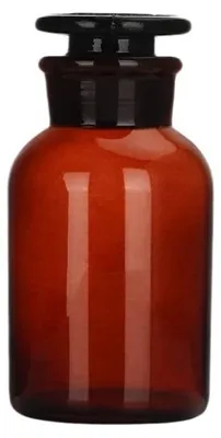 Image de Flacon réactif ambré en verre borosilicaté, 500 ml