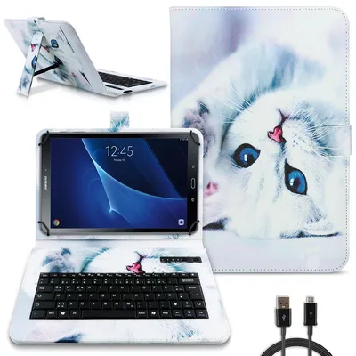 Produktbild von Tastatur Tasche für XGODY 10.1 Bluetooth Hülle Keyboard QWERTZ Schutzhülle CaseFarben:Motiv 1