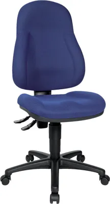 Produktbild von Bürodrehstuhl Wellpoint 10 ohne Armlehnen - blau ohne Armlehnen Sicherheitsdoppe.