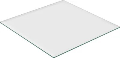Zdjęcie produktu dla Blat szklany Relaxdays, 80 x 80 cm, grubość 8 mm, hartowane szkło bezpieczne (ESG), prostokątna płyta szklana do stołu i kominka, blat stołowy, przezroczysty