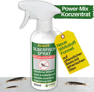 Produktbild von Silberfisch Abwehrspray Power-Konzentrat 500 ml – Silberfisch Spray für Bad, Küche & Wohnung – Mittel gegen Silberfische, Silberfische bekämpfen