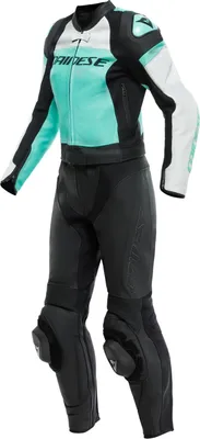 Produktbild von Dainese Mirage Lady 2 tlg. Lederkombi schwarz / aqua-grün / grau 46