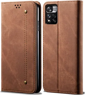 Obrázek produktu pro Redmi Note 11 Pro Pouzdro, Kožené Peněženkové Pouzdro s Magnetickým Uzavíráním a Stojánkem pro Xiaomi Redmi Note 11 Pro / Note 11 Pro+ Hnědý