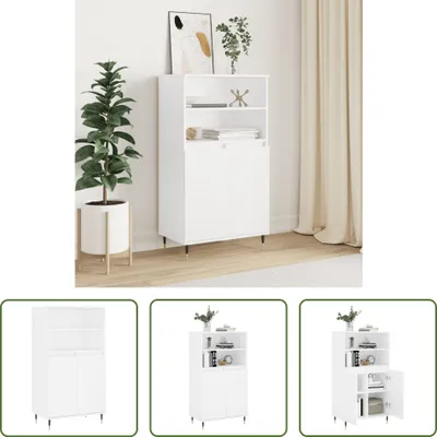 Produktbild von The Living Store Highboard Weiß 60x36x110 cm Holzwerkstoff