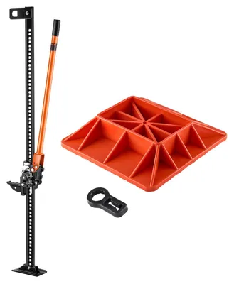 Image de VEVOR Cric Tout-Terrain 4x4 Capacité de Charge 3,18 T, Cric à Crémaillère 152,5 cm avec Base, Hi-Lift Haute Levée avec Plage de Levage de 13-138 cm, Outil pour Véhicules Tout-Terrain Tracteurs Ferme