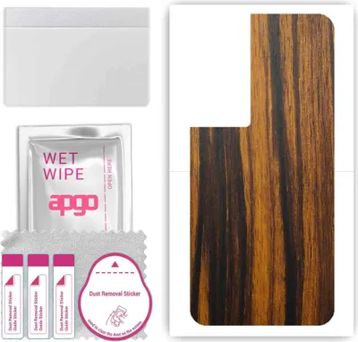 Produktbild von apgo Rückseite Schutzfolie, Skin, kompatibel mit TCL 40 NXTpaper, Hinten Displayschutzfolie aus Vinylfolie, kratzfest, einfache Montage - Tigerwood