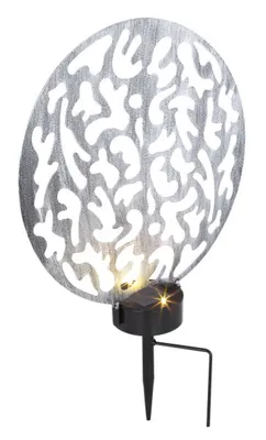 Produktbild von GLOBO 36603 Solarleuchte Metall silberfarben, 2x LED