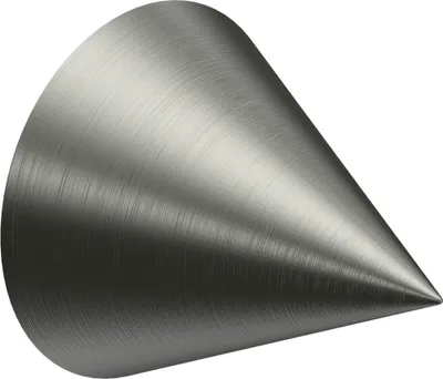 Produktbild von Interdeco Endstücke / Zierabschlüsse für Gardinenstangen mit 16 mm Ø Edelstahl, Typ Scarano (Kegel), Pack. 2 Stück