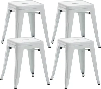 Produktbild von 4er Set Hocker HLO-CP82  weiß