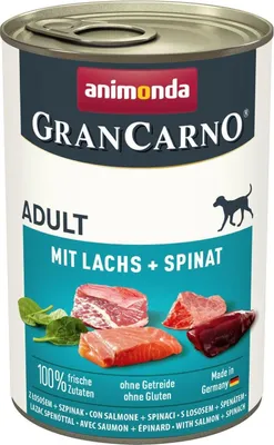 Zdjęcie produktu dla Konserwa Animonda Gran Carno Adult z łososiem i szpinakiem 400g