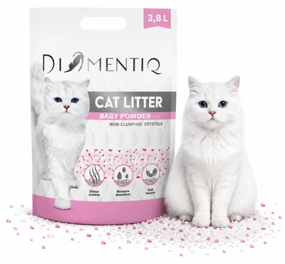 Zdjęcie produktu dla Żwirek dla kota Micro BabyPowder niezbrylający DIAMENTIQ 3,8L, productTiles.product.images.aiGenerated