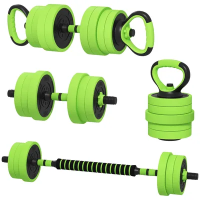 Immagine prodotto di Set Pesi da Palestra 4 in 1 40 Kg Utilizzabili come Kettlebell Manubri e Bilancieri