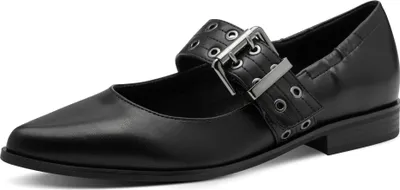 Produktbild von MARCO TOZZI Damen Riemchenballerina mit spitzer Form 2-22128-45, Größe:37 EU, Farbe:Schwarz