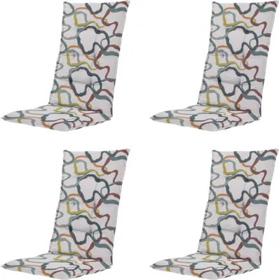 Produktbild von Madison – Hochlehner-Sitzkissen Blaze – Mehrfarbig – 123 x 50 x 5 cm – 4er-Set