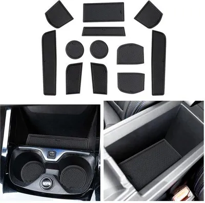 Immagine prodotto di Tappetini antiscivolo neri per console centrale, in gomma, accessori per auto