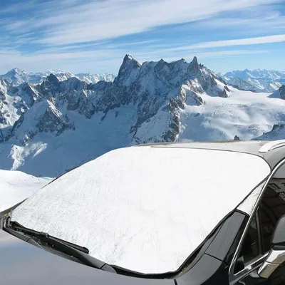 Produktbild von Schneeschutz Auto Frontscheibe Frontscheibenabdeckung Autoabdeckung Winter Sommer Windschutzscheibe Abdeckung Faltbare, für Die Gegen Schnee, Frost, Sonne