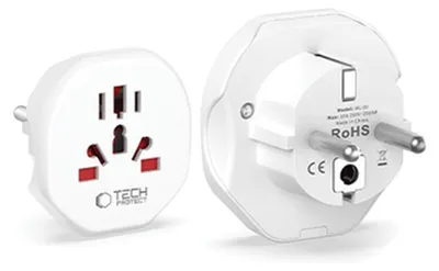 Image de Tech-Protect travel adapter Universal EU, white
