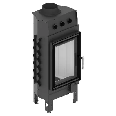 Produktbild von Kaminofen Hitze ALBERO AL9S.V-D 9 kW Kaminofeneinsatz Ofen Holzofen Kamin schwarz