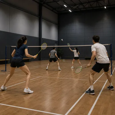 Obrázek produktu pro Sada Na Badminton: 4 Rakety, 3 Míčky, Obal – Sada Na Badminton