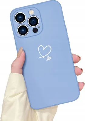 Zdjęcie produktu dla Etui Silikonowe iPhone 13 Pro Max Niebieskie serce Newseego Ochronne
