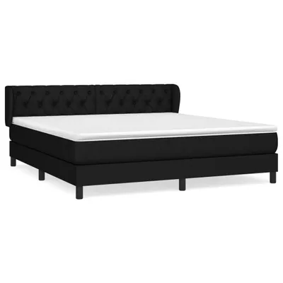Produktbild von vidaXL Boxspringbett mit Matratze Schwarz 160x200 cm Stoff