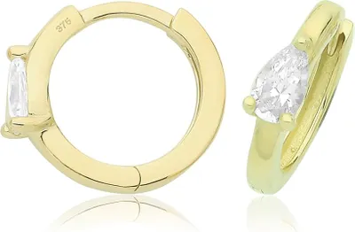 Produktbild von Schöne 9 Karat (375) Gold Damen - Ohrklemme mit Zirkonia - 12mm*3mm; TRS37256