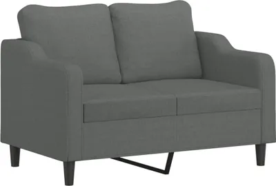 Zdjęcie produktu dla vidaXL 2-osobowa sofa ciemnoszara 120 cm tkanina