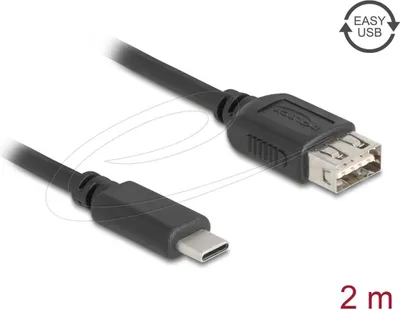 Image de DELOCK USB 2.0 Kabel USB Type-C St zu USB Typ-A Buchse 2 m
