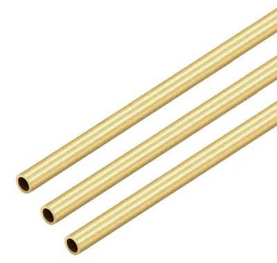 Messing Rundrohr 5 mm x 0,5 mm, 300 mm, 3 Stück