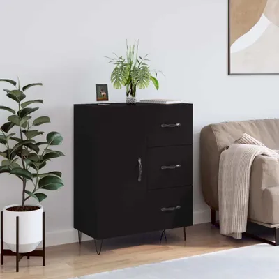 Image de vidaXL Sideboard Noir 69,5x34x90 cm Bois composite