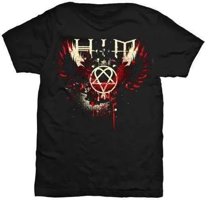Produktbild von HIM Wings Splatter Black XL T-Shirt
