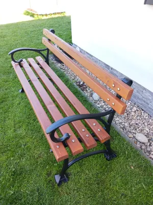 Produktbild von 2-Sitzer Gartenbank Salzburg 150 cm aus Gusseisen und massivem Fichtenholz