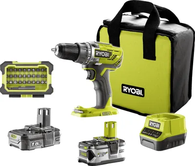 Produktbild von Ryobi R18DD3-2415BSA31 Akku für Bohrschrauber, 18 V, 1 x 4,0 und 1 x 1,5 Ah
