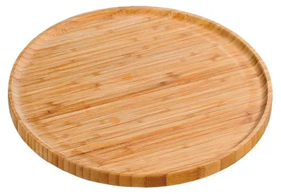 Obrázek produktu pro Bambusový servírovací tác Kesper 58463, 32 cm, vhodný na pizzu, hnědý