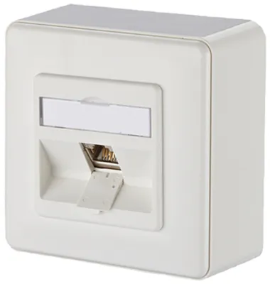 Produktbild von METZ CONNECT E-DAT modul 1 Port AP Cat.6A, reinweiß