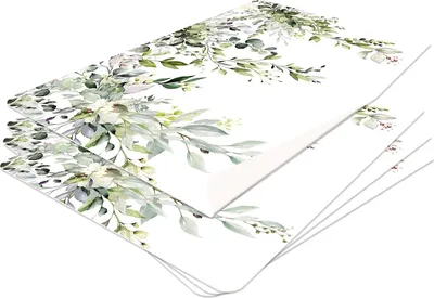 Produktbild von HUBDECO Strapazierfähige Schützende Esstischmatten - Set mit 4 abwaschbaren Vinyl-Tischmatten - Platzdeckchen für Küche - Tischmatte - Tischsets Abwaschbar - 44x32cm - Modell 44