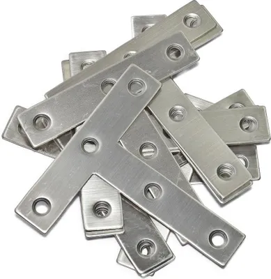 Produktbild von Edelstahl T-Verbinder 80x80x16mm (VE 10 Stück) Lochwinkel Montagewinkel Möbelbefestigung