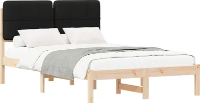 Obrázok produktu pre Rám postele s čalúneným čelom Čierna 120 x 190 cm