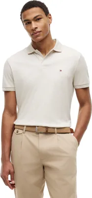 Produktbild von Tommy Hilfiger Herren Poloshirt Kurzarm Liquid Baumwolle mit Knopfleiste, Beige (He