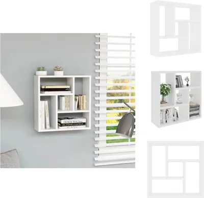 Obrázek produktu pro vidaXL Nástěnná police bílá 45,1x16x45,1 cm Materiál na bázi dřeva - Nástěnné police