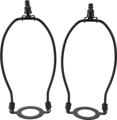 Produktbild von 2St. Verstellbare Lampenschirmhalterung mit E26 Sockel Metall Lampenschirmhalterung für Tisch- und Stehlampen Schwarz