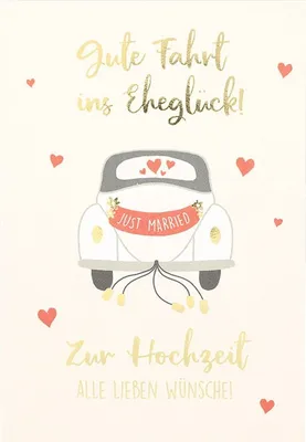 Produktbild von Klappkarte Hello you 19-Gute Fahrt ins Eheglück! Zur Hochzeit