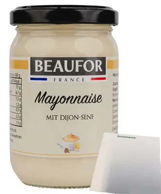 Produktbild von Beaufor Mayonnaise mit Dijon-Senf (212g Glas) + usy Block