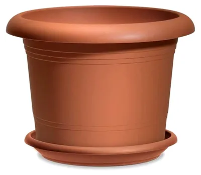 Produktbild von Untersetzer aus Kunststoff, Farbe: Terracotta, Durchmesser 63 cm, Höhe 8,8 cm