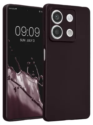 Produktbild von kwmobile Handyhülle für Xiaomi Redmi Note 13 5G Hülle - weiche Silikon Case metallisch schimmernd - Schutzhülle Cover - Metallic Brombeere