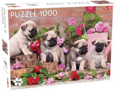 Image de Puzzle tactique Puppy Pugs 1000 Stukjes