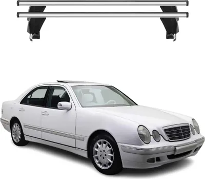Image de Menabo Barres de toit Transversales pour Mercedes Classe E W210 1995-2002 Gris