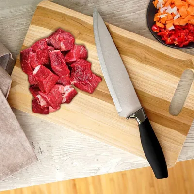 Image de Couteau de chef en acier pour la cuisine, grand, pour couper et hacher, 33 cm