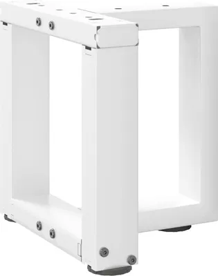 Produktbild von Couchtischbeine T-Form 2 Stk. Weiß 30x25x(30-31) cm Stahl